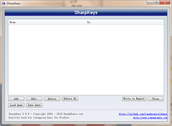 【Sharpkeys绿色版下载】Sharpkeys(键盘按键修改软件) v3.9.0.0 绿色版插图1