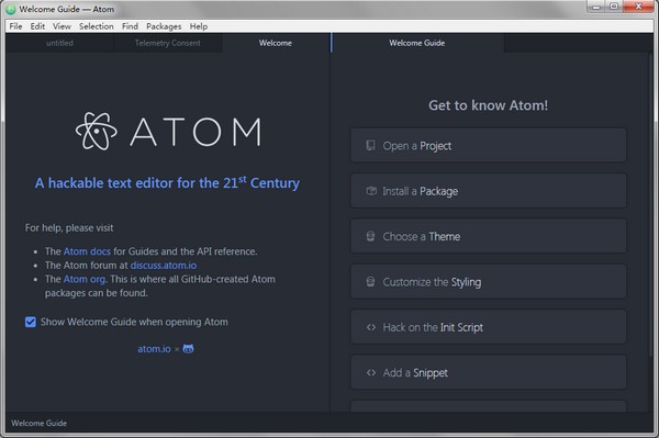 【ATOM下载】Atom编辑器下载 v1.45.0 中文免费版插图1