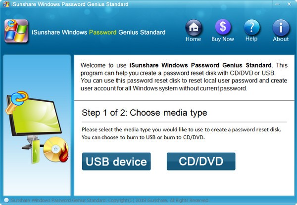 iSunshare Windows Password Genius免费版