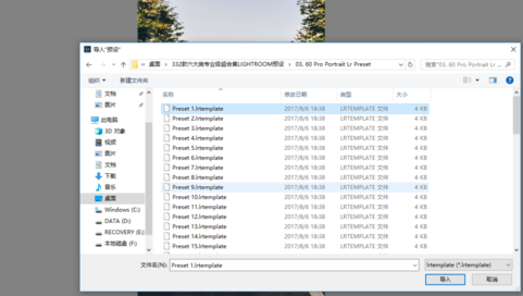 Lightroom中文免费版如何导入预设