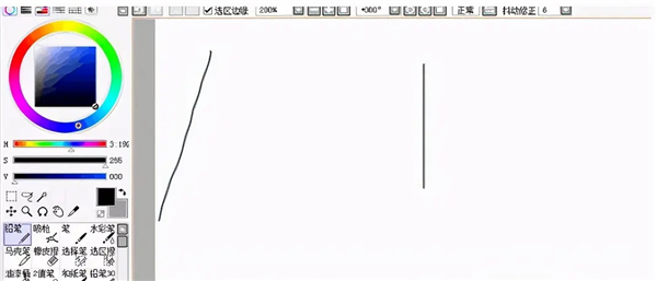 画头发的时候怎么线条不是尖的