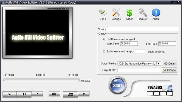 Agile AVI Video Splitter