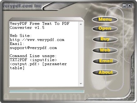 VeryPDF Text to PDF Converter