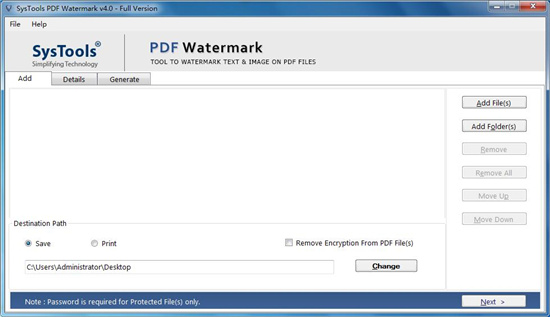 SysTools PDF Watermark破解版