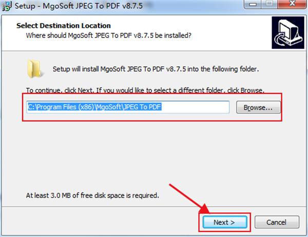 Mgosoft JPEG to PDF Converter破解版安装步骤2截图