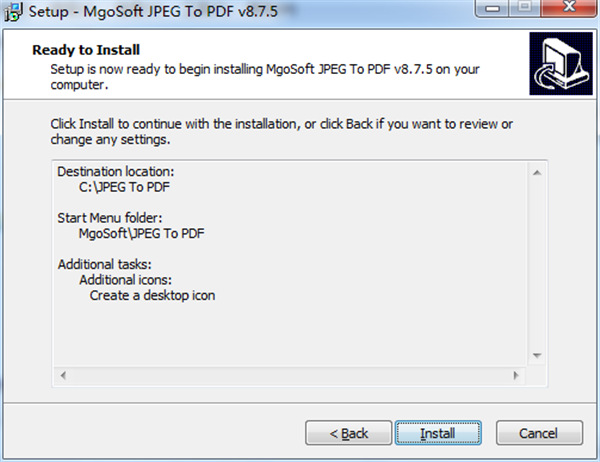 Mgosoft JPEG to PDF Converter破解版安装步骤4截图
