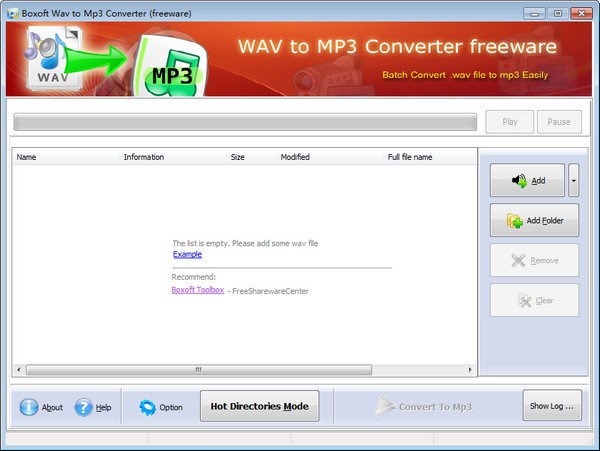 Boxoft WAV to MP3 Converter 