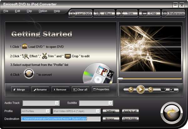 Emicsoft DVD to iPod Converter官方版