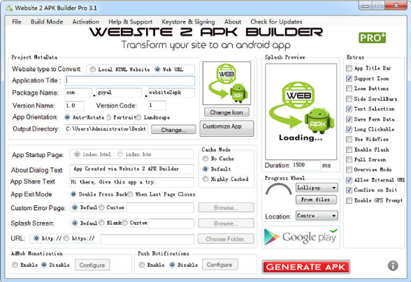 Website 2 APK Builder Pro 