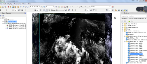 ENVI破解版怎样进行MODIS数据的几何校正