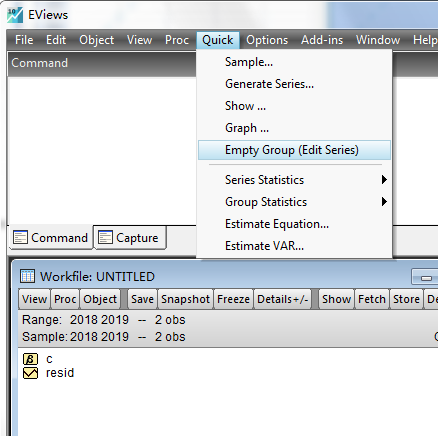 EViews10软件做出解释变量的相关系数矩阵