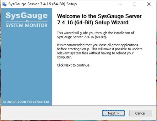 SysGauge Server破解版安装步骤截图1