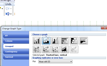 GraphPad Prism8破解版怎么做柱状百分比堆积图