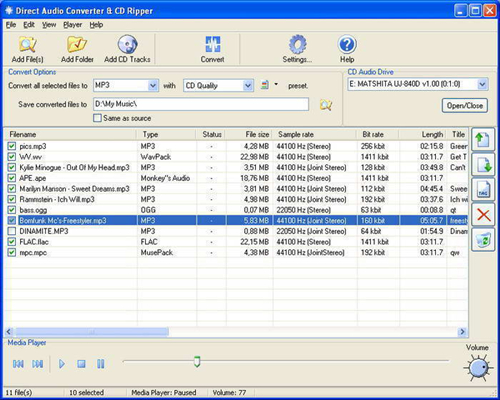 Direct Audio Converter and CD Ripper免费版