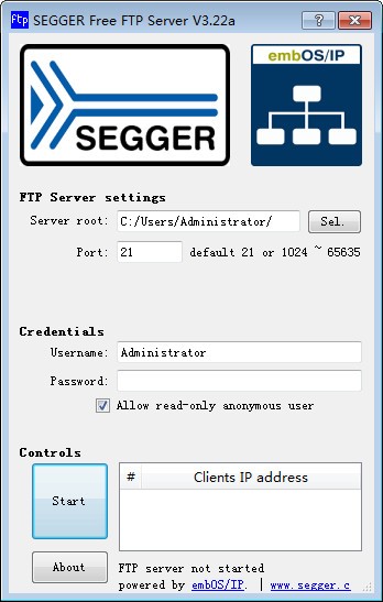 SEGGER free FTP Server下载