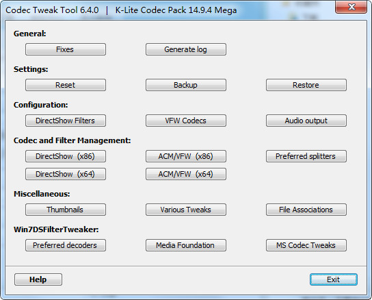 K-Lite Codec Tweak Tool最新版截图