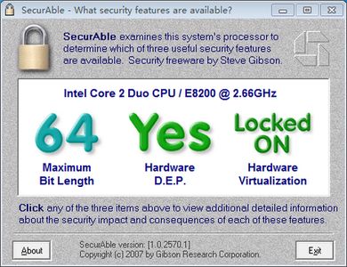 【SecurAble激活版下载】SecurAble测试工具(VT检测工具) v1.0.2570.1 绿色中文版插图4