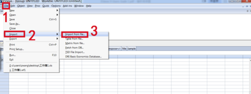 如何将Excel数据导入EViews8.0破解版