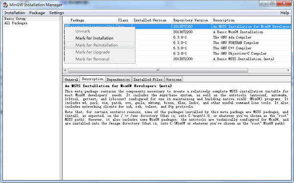 【MinGW Installation激活版下载】MinGW Installation(MinGW安装管理器) v0.6.2 官方版插图2