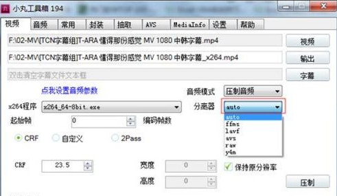 小丸工具箱定制版压制教程