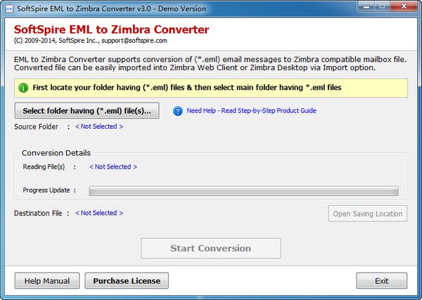 SoftSpire EML to Zimbra Converter下载