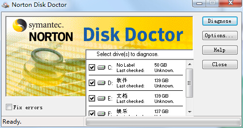 norton disk doctor诺顿磁盘医生截图